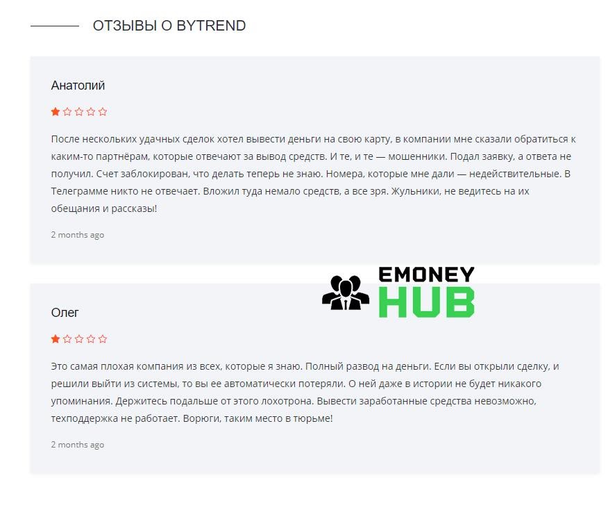 Bytrend отзывы и обзор