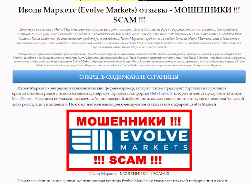 Отзывы Evolve Markets