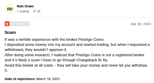 Брокер Prestige Coins