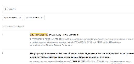 Брокер 247tradesfx