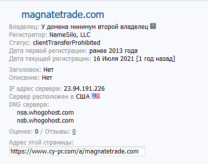 Брокер Magnatetrade СКАМ