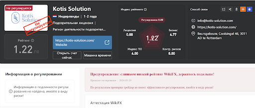 Развод СКАМ Kotis Solution отзыв