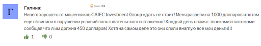 CAIFC Investment Group Отзывы